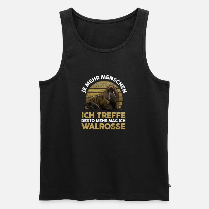 Walross - Männer Premium Bio Tank Top - Schwarz