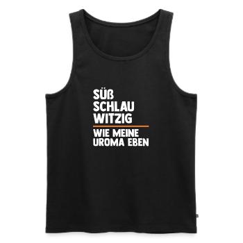 Urgroßmutter Urenkel Urenkelin Uroma - Männer Premium Bio Tank Top - Schwarz - Vorne - AI Model Male 178 light (178cm)