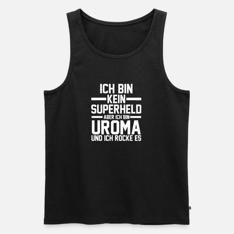 Urgroßmutter Uroma - Männer Premium Bio Tank Top - Schwarz