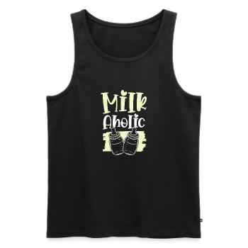 Baby Milk Holic - Männer Premium Bio Tank Top - Schwarz - Vorne - Michal (187cm)