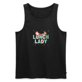 Mittagessen Dame Lustige Weihnachtsbaum Weihnacht - Männer Premium Bio Tank Top - Schwarz - Vorne - Michal (187cm)
