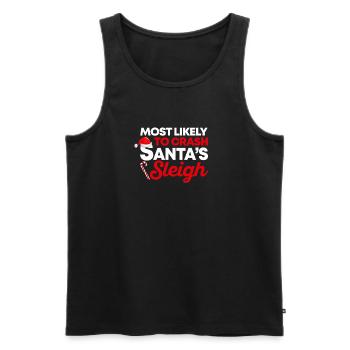 Der wahrscheinlichste Absturz des Schlittens - Männer Premium Bio Tank Top - Schwarz - Vorne - Michal (187cm)
