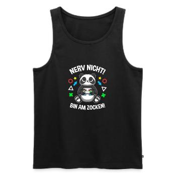 Controller Videospiel Zocker Gamer Computerspiel - Männer Premium Bio Tank Top - Schwarz - Vorne - Michal (187cm)