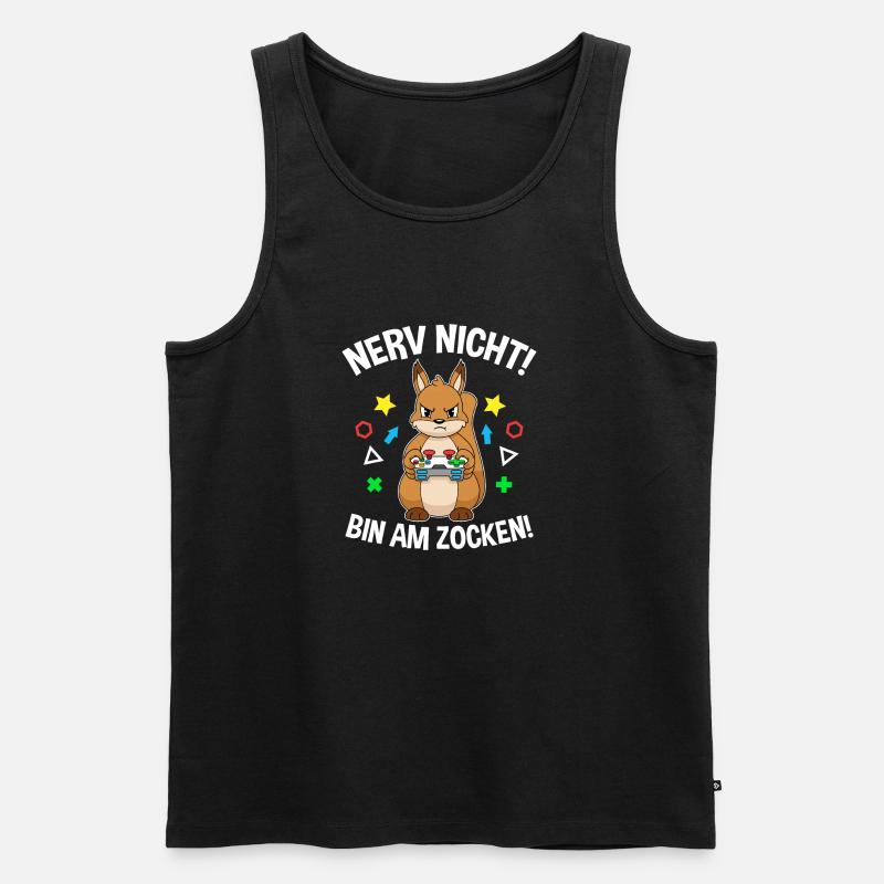 Controller Videospiel Zocker Gamer Computerspiel - Männer Premium Bio Tank Top - Schwarz