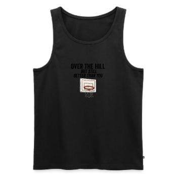 Funny Over The Hill Basketball 30th 40th 50th Bday - Men's Premium Organic Tank Top - black - Front - Michal (187cm)