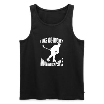 Joueur de hockey sur glace Fan de hockey sur glace Équipe de hockey sur glace - Débardeur bio Premium Homme - noir - Devant - Michal (187cm)