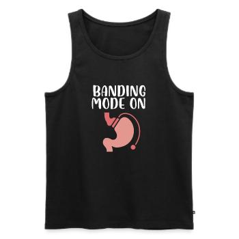 Banding mode on gastric banding - Männer Premium Bio Tank Top - Schwarz - Vorne - AI Model Male 178 light (178cm)