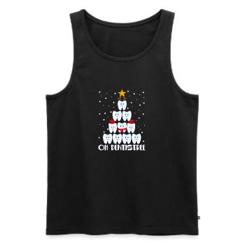 Oh Dentistree Christmas Dentist Tree Drôle - Débardeur bio Premium Homme - noir - Devant - Michal (187cm)