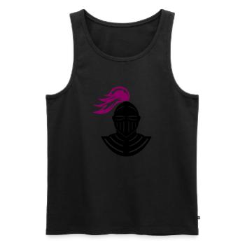 ritter - Männer Premium Bio Tank Top - Schwarz - Vorne - AI Model Male 178 light (178cm)