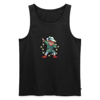 Christmas Dabbing Elf Squad Xmas Family Matchin - Men's Premium Organic Tank Top - black - Front - Michal (187cm)