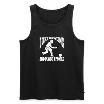 Bowling Skittles Bowler Bowling Club Bowling Club - Men's Premium Organic Tank Top - black - Front - Michal (187cm)