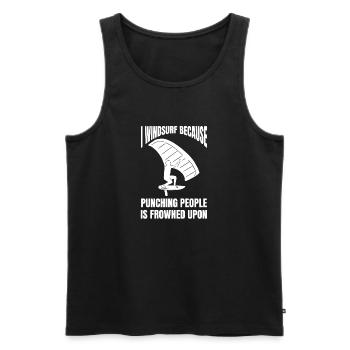 Planche à voile Kitesurfers Windsurfers Kitesurf - Débardeur bio Premium Homme - noir - Devant - Michal (187cm)