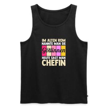 Arbeit Kollegen Büro Teamleiter Führungskraft Chef - Männer Premium Bio Tank Top - Schwarz - Vorne - Michal (187cm)