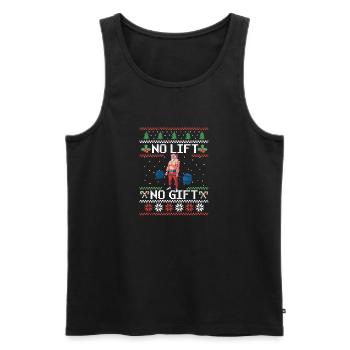 No Lift No Present Weihnachtsmann Gym Workout Ugly - Männer Premium Bio Tank Top - Schwarz - Vorne - Michal (187cm)