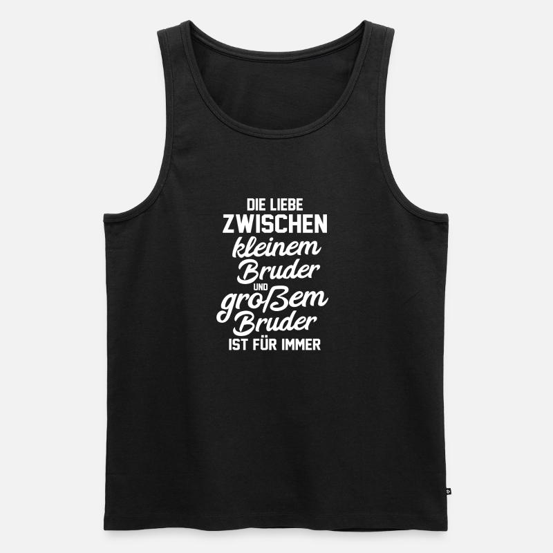 Geschwister Brüder Bruder - Männer Premium Bio Tank Top - Schwarz
