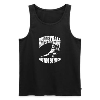 Volleyball de plage Volleyball Volleyball Cadeau de joueur de volleyball - Débardeur bio Premium Homme - noir - Devant - AI Model Male 178 light (178cm)