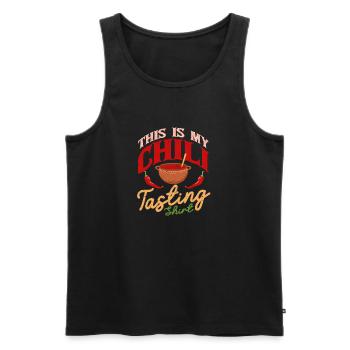 This Is My Chili Tasting Shirt Cook Off Koch - Men's Premium Organic Tank Top - black - Front - Michal (187cm)