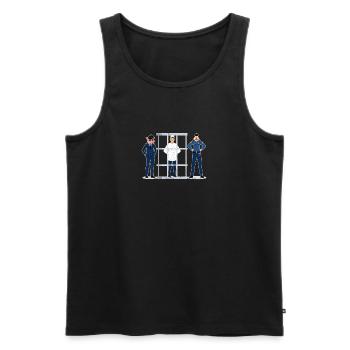 Lustiger Veganer Koch Restaurant Koch Küche Arbeit - Männer Premium Bio Tank Top - Schwarz - Vorne - AI Model Male 178 light (178cm)