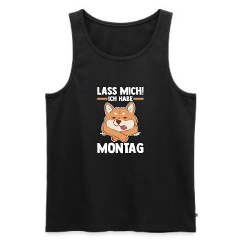 Hund Lass Mich Ich Habe Montag - Männer Premium Bio Tank Top - Schwarz - Vorne - Michal (187cm)