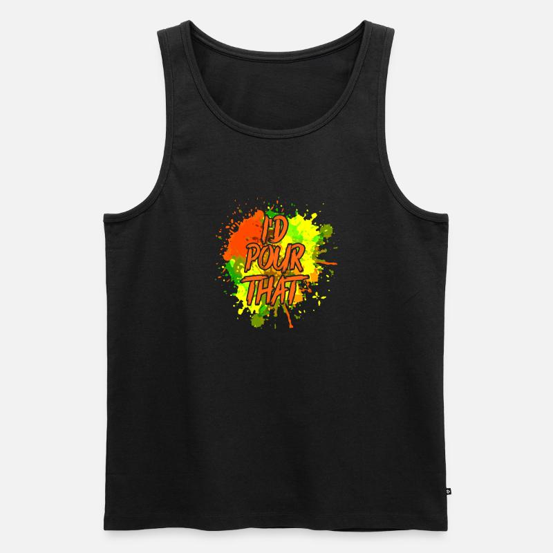 DIY Malerei Farbgießen - Männer Premium Bio Tank Top - Schwarz