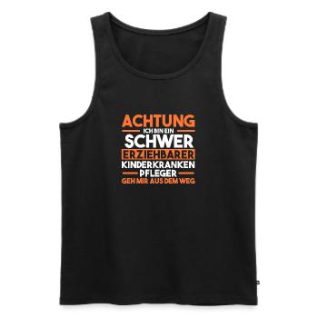 Pfleger Pflegekraft Kinderkrankenpfleger - Männer Premium Bio Tank Top - Schwarz - Vorne - Michal (187cm)