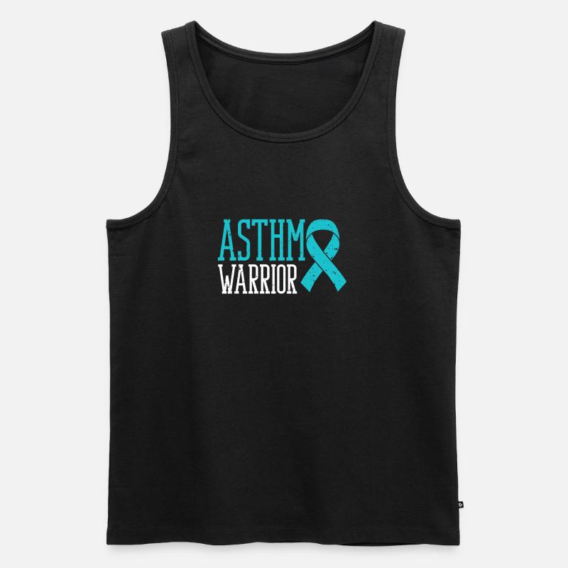 Asthma-krieger Asthmakrieger Wheezy - Männer Premium Bio Tank Top - Schwarz