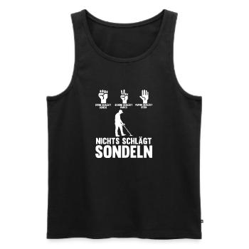 Sondeln Sondel Sondengänger Sondler - Männer Premium Bio Tank Top - Schwarz - Vorne - Michal (187cm)