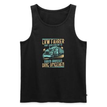 LKW Fahrer Großes Ding Fernfahrer - Männer Premium Bio Tank Top - Schwarz - Vorne - Michal (187cm)