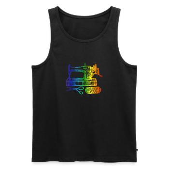 Colorful sewing machine quilter seamstress quilting seamstress - Men's Premium Organic Tank Top - black - Front - Michal (187cm)