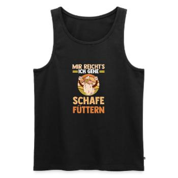 Landwirt Schäfer Bauernhof Schafe - Männer Premium Bio Tank Top - Schwarz - Vorne - Michal (187cm)