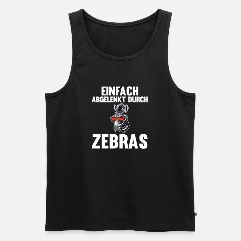 Zebra - Männer Premium Bio Tank Top - Schwarz