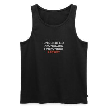 Uap Expert Alien Hunter Ufo - Men's Premium Organic Tank Top - black - Front - AI Model Male 178 light (178cm)