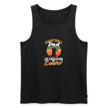 Paintball Dad Like a normal dad but cooler - Men's Premium Organic Tank Top - black - Front - Michal (187cm)