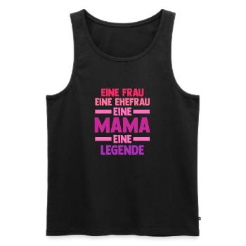 Ehefrau Mutter Mama - Männer Premium Bio Tank Top - Schwarz - Vorne - Michal (187cm)