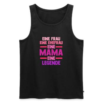 Ehefrau Mutter Mama - Männer Premium Bio Tank Top - Schwarz - Vorne - Michal (187cm)