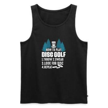 Comment jouer Disc Golf Disc Golf Frisbee - Débardeur bio Premium Homme - noir - Devant - Michal (187cm)