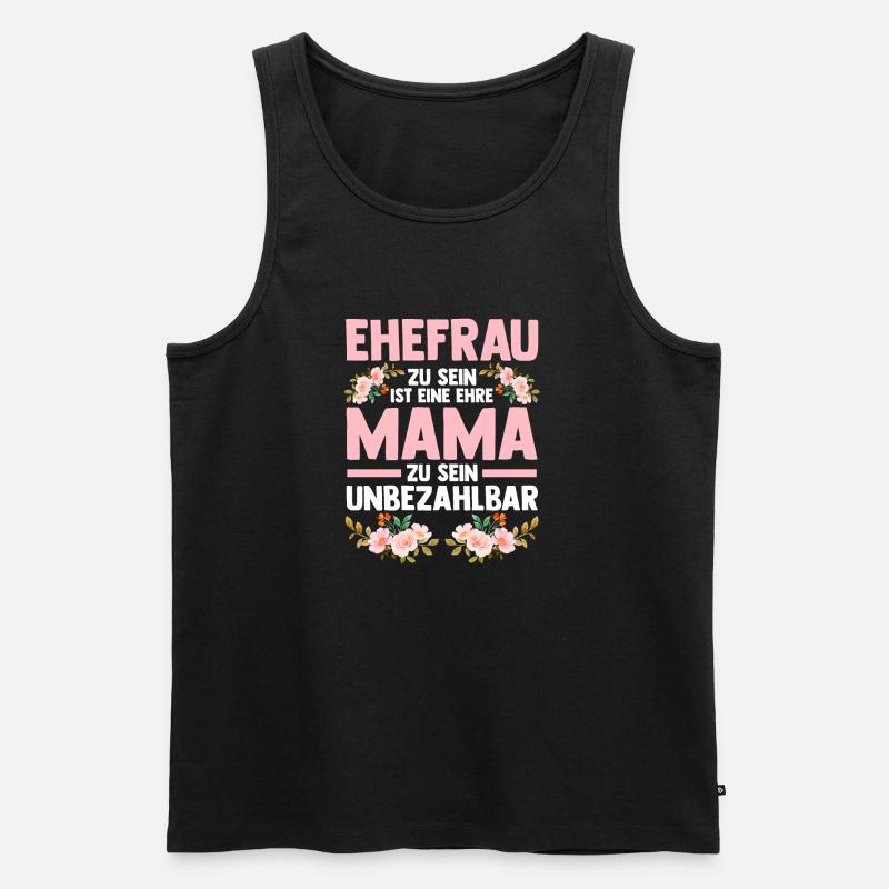 Ehefrau Mutter Mama - Männer Premium Bio Tank Top - Schwarz