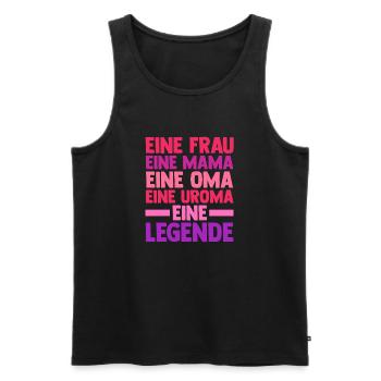 Mutter Mama Oma Uroma - Männer Premium Bio Tank Top - Schwarz - Vorne - Michal (187cm)