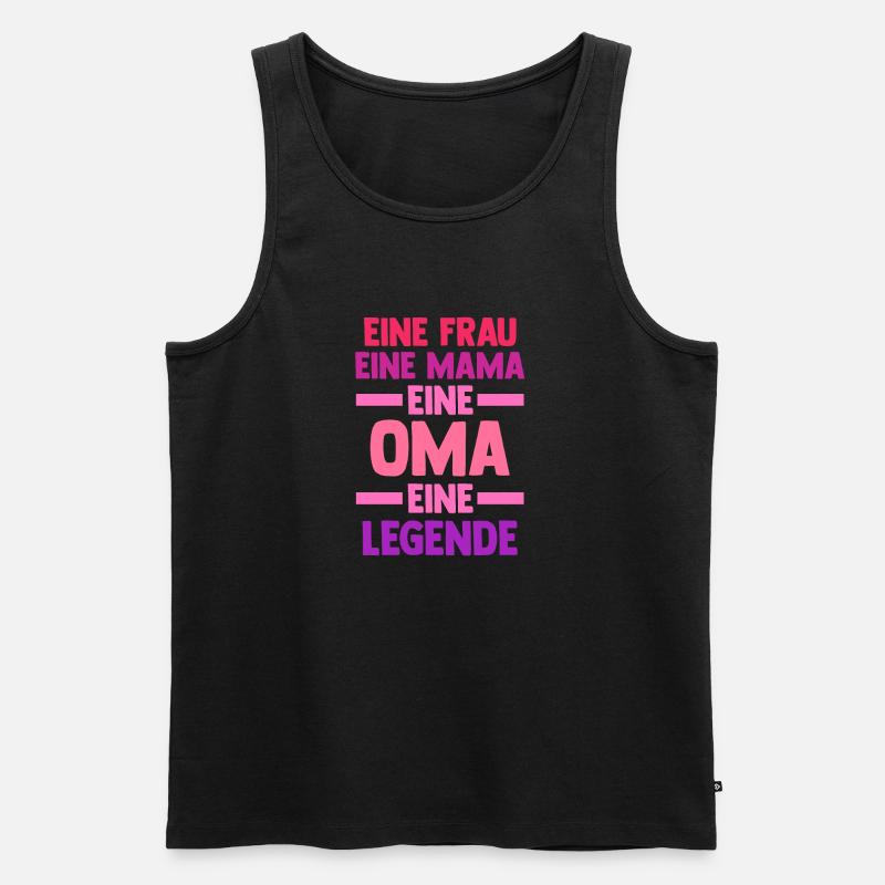Mutter Großmutter Mama Oma - Männer Premium Bio Tank Top - Schwarz