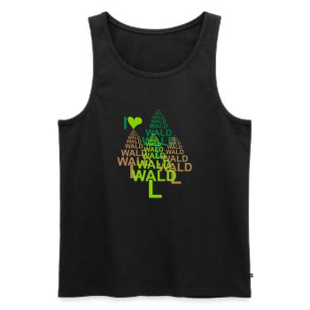 I love Wald ostern Forst Förster Jäger Vatertag - Männer Premium Bio Tank Top - Schwarz - Vorne - Michal (187cm)