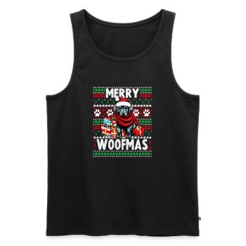 Mignon Costume de Noël de Chien Labrador Noir - Merry - Débardeur bio Premium Homme - noir - Devant - Michal (187cm)