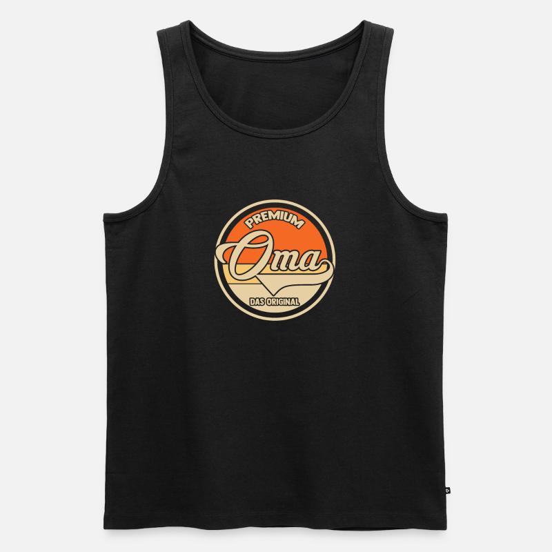 Großmutter Oma - Männer Premium Bio Tank Top - Schwarz