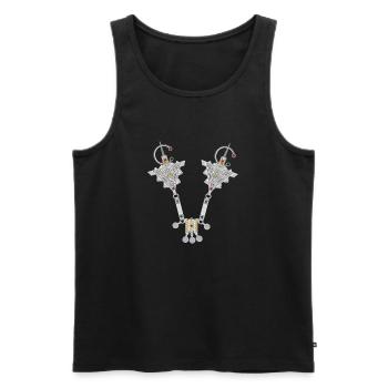 AMAZIGH MAROKKO BERBER - Männer Premium Bio Tank Top - Schwarz - Vorne - AI Model Male 178 light (178cm)