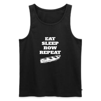 Ruderer Ruderteam Rudern Ruderverein Rudersport - Männer Premium Bio Tank Top - Schwarz - Vorne - Michal (187cm)