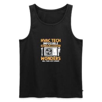 HVAC Tech Impossible Will Done Installer Technicia - Männer Premium Bio Tank Top - Schwarz - Vorne - Michal (187cm)