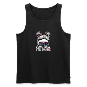 Little Miss 5th Grade Fifth 100 Days of School - Männer Premium Bio Tank Top - Schwarz - Vorne - Michal (187cm)