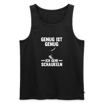 Astronaut Genug Ist Genug Ich Gehe Schaukeln - Männer Premium Bio Tank Top - Schwarz - Vorne - Michal (187cm)