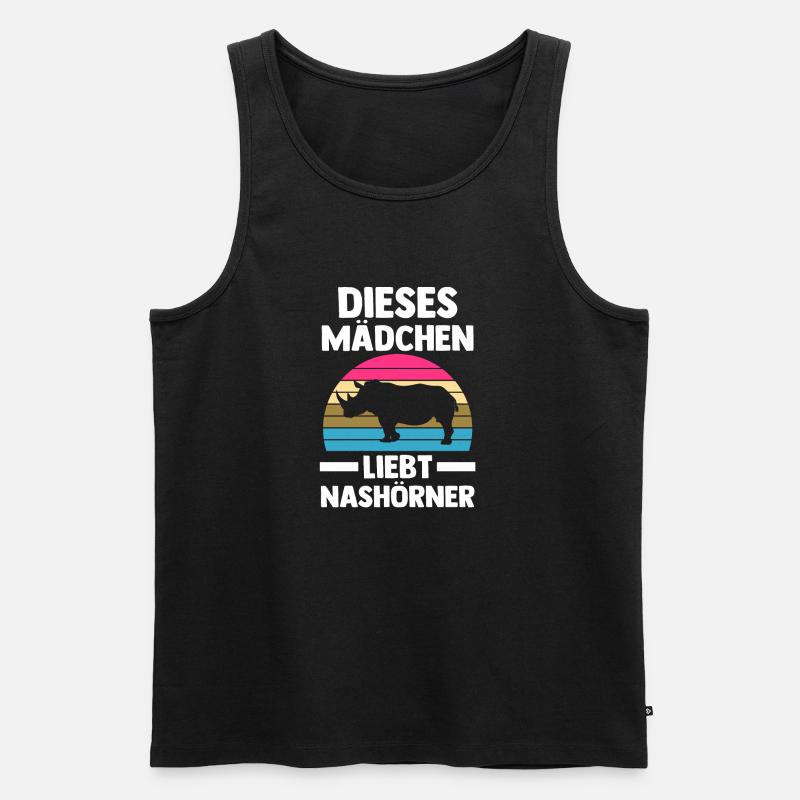 Nashorn - Männer Premium Bio Tank Top - Schwarz