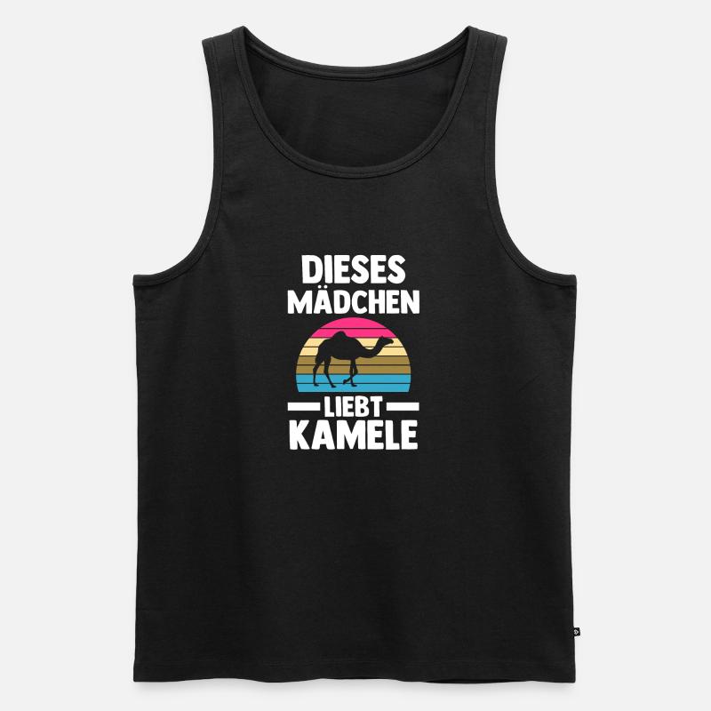 Kamel - Männer Premium Bio Tank Top - Schwarz