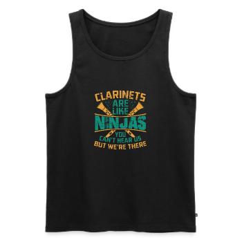 Clarinets Are Like Ninjas Marching Band Season - Men's Premium Organic Tank Top - black - Front - Michal (187cm)